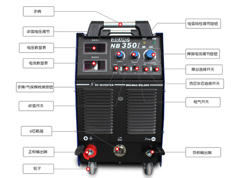 重工业逆变直流CO2气体保护焊机NB350I/分体式延长线可加长至50米