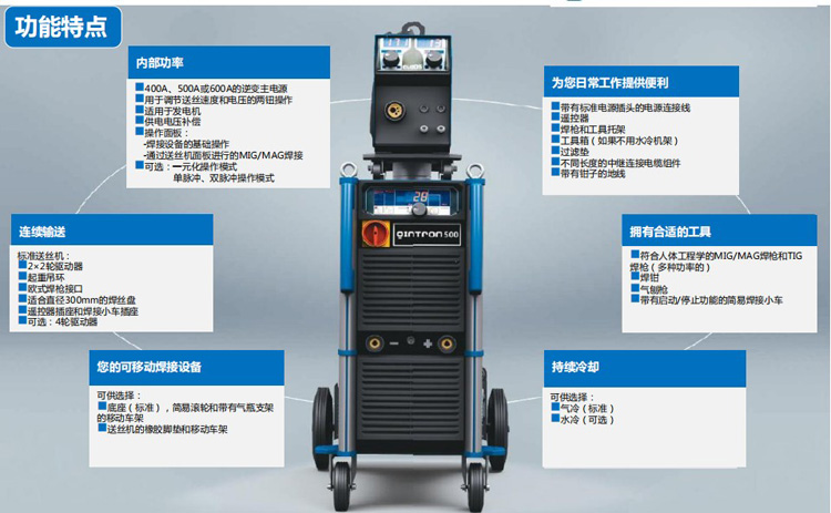 德国克鲁斯CLOOS多功能全数字焊机QinTron500A 中厚碳钢深熔焊